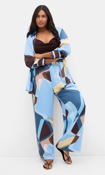 Amaya Abstract Print Wide Leg Pant