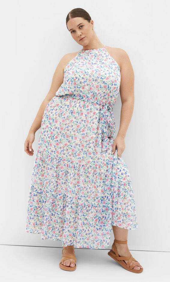 Lidia Print Maxi Dress - purple floral, PURPLE, alternate image number 1