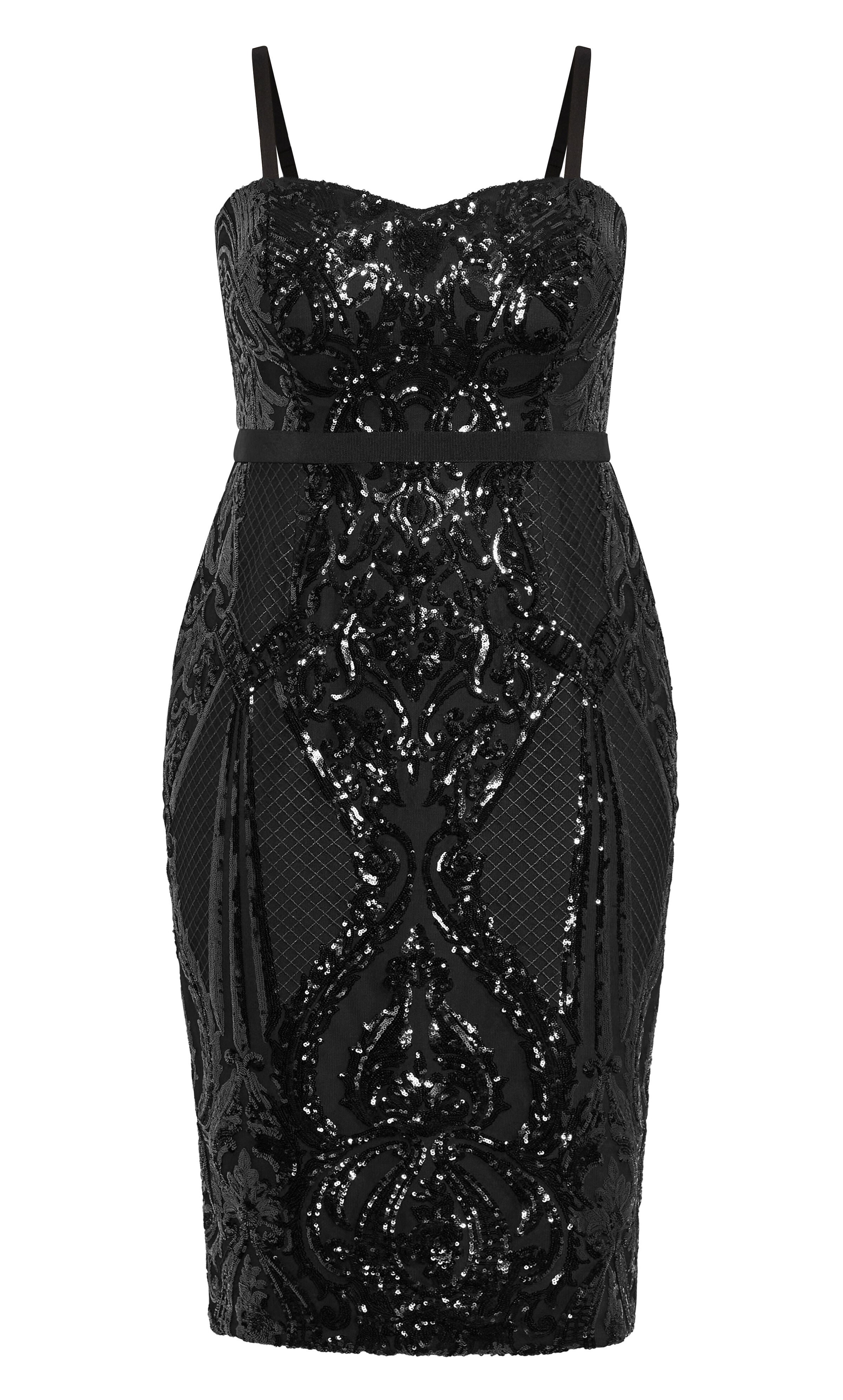 Sequin Sofia Dress - black, BLACK, alternate image number 6