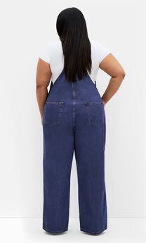 Pinafore Overall - mid denim