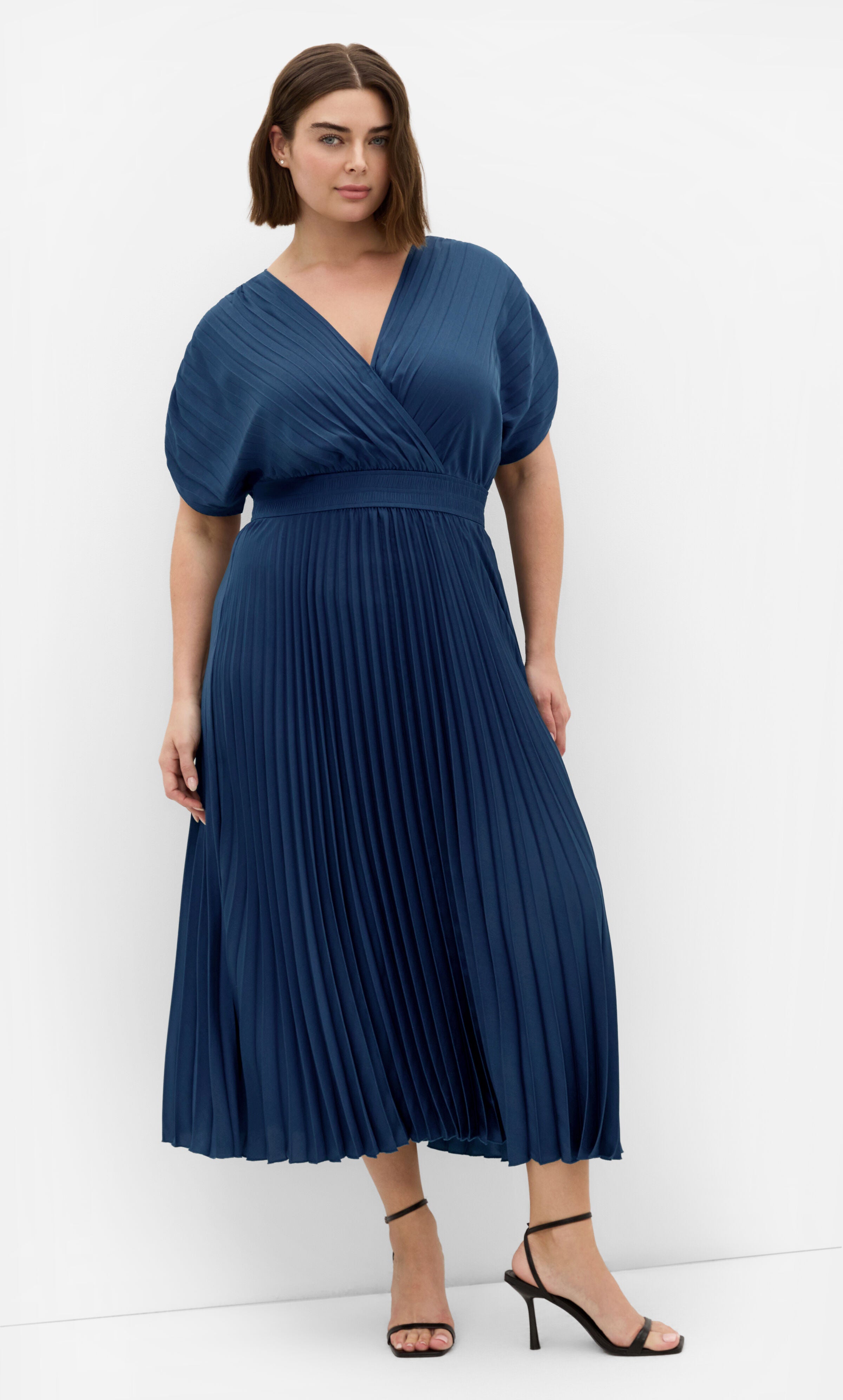 Elia Pleat Dress, BLUE, on-hover image number 1