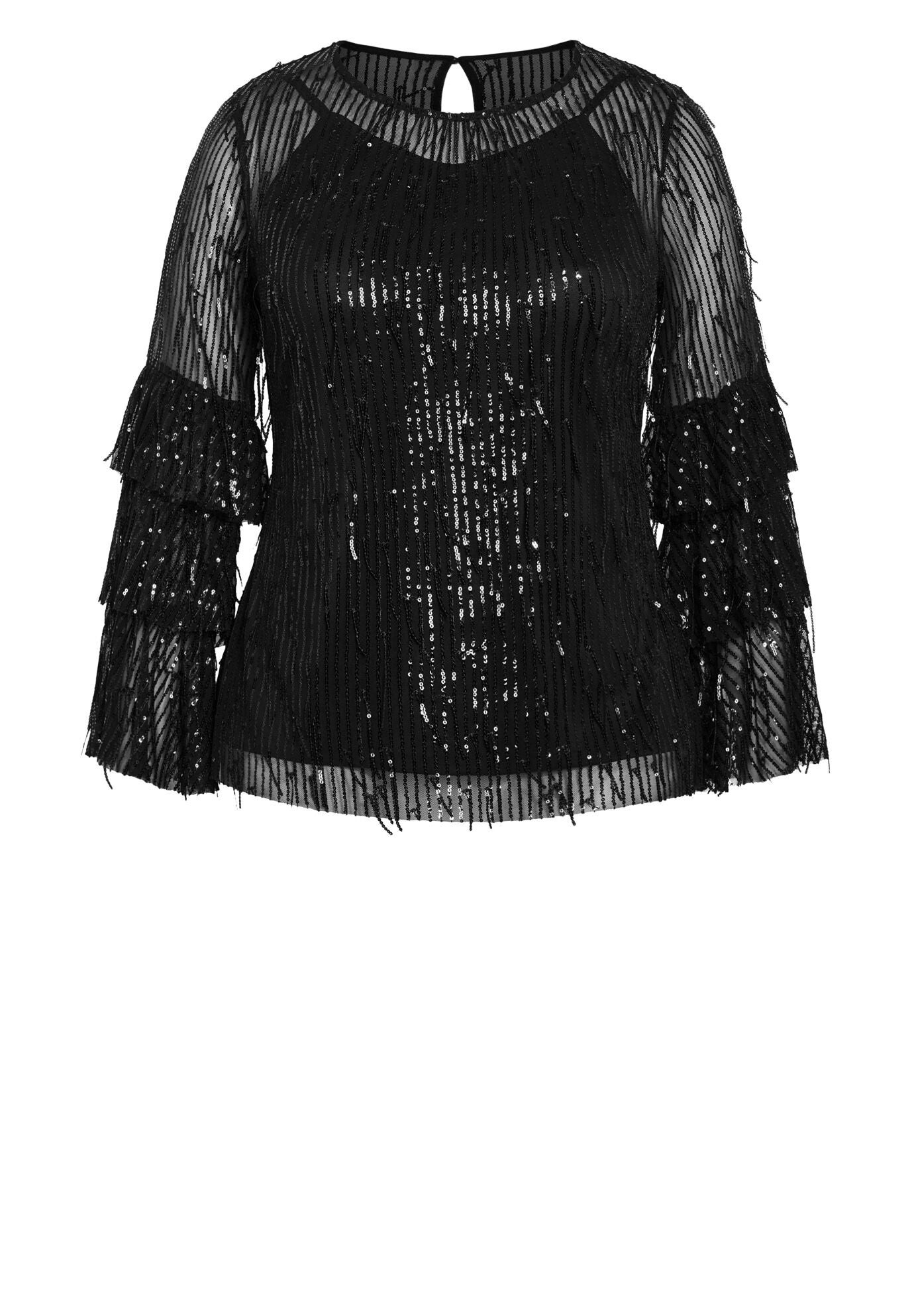 Nouveau Nights Top, BLACK, alternate image number 4