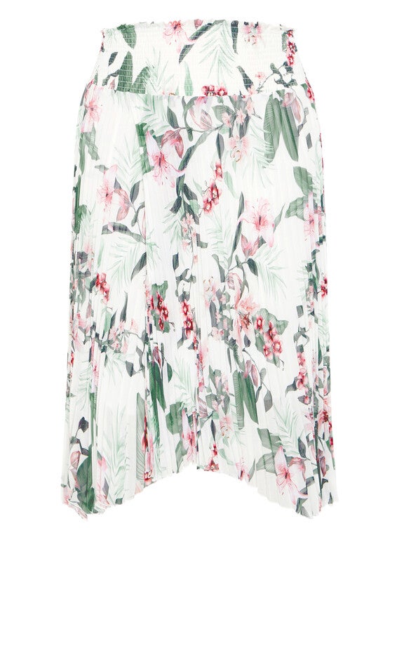 Natalie Print Skirt - ivory, WHITE, alternate image number null