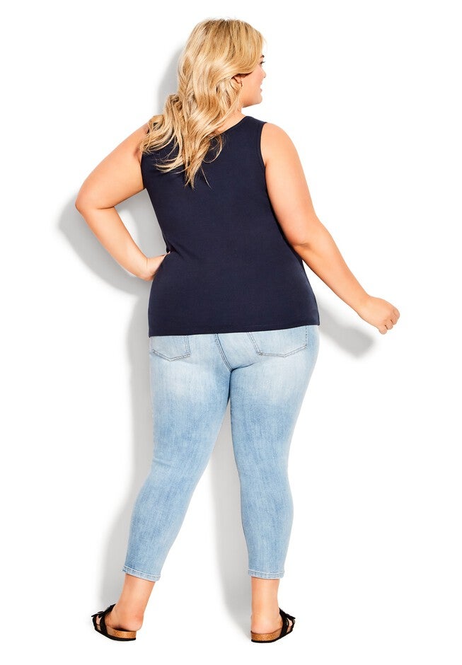 Plain Tank, NAVY, alternate image number 4