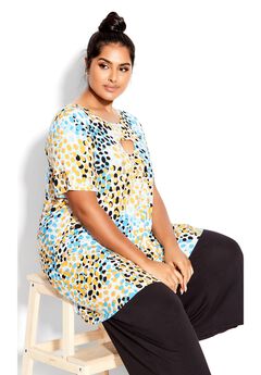 Keyla Foil Top