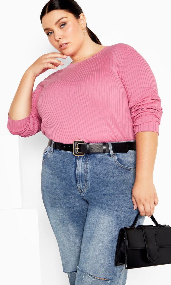 70's Stripe Jumper - pink, PINK, alternate image number null