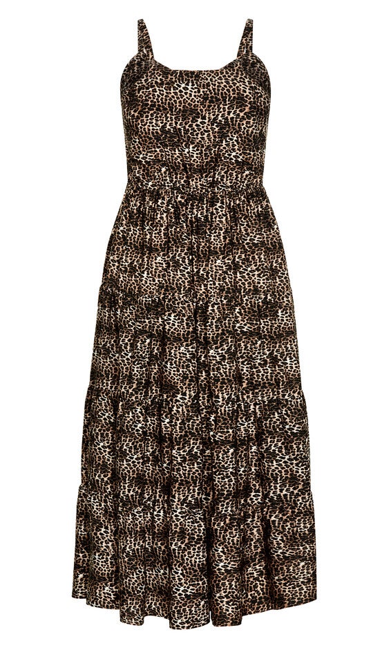 Aylin Maxi Dress - taupe, TAUPE MINI LEOPARD, alternate image number 5