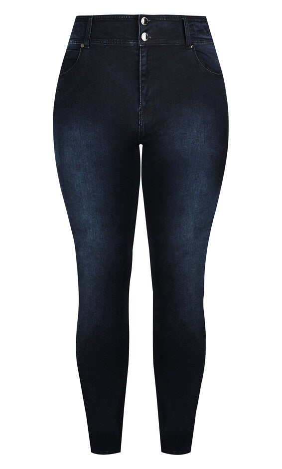 Harley Short Skinny Jean - dark denim, BLUE, alternate image number 3