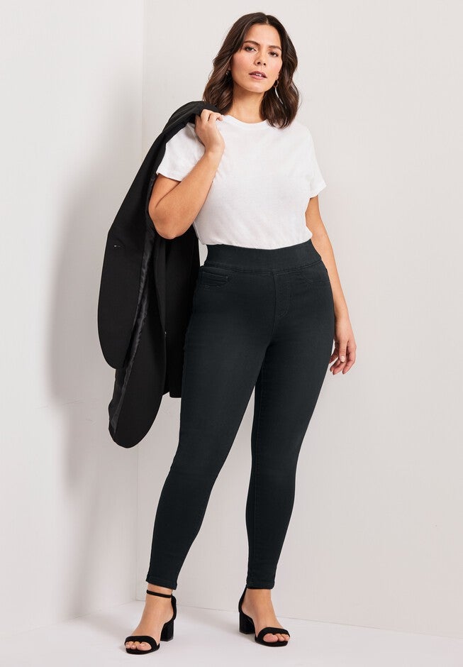 Hi Rise Jegging, DARK WASH, on-hover image number 1