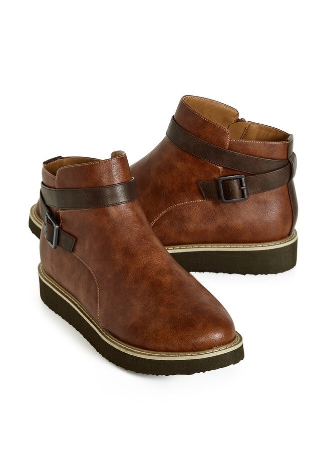 WIDE FIT Valentina Ankle Boot, BROWN, alternate image number null