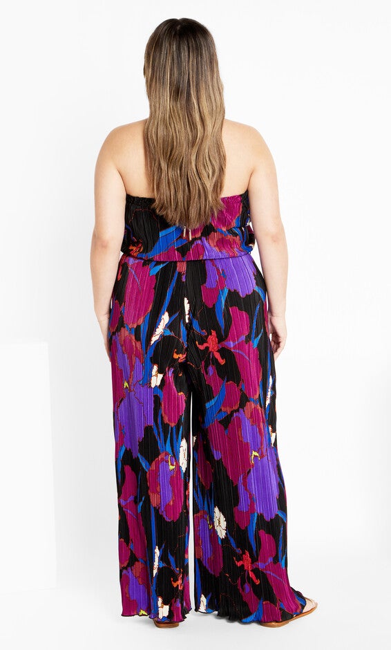 Kira Print Jumpsuit - magenta, WILD FLOWER, alternate image number 2