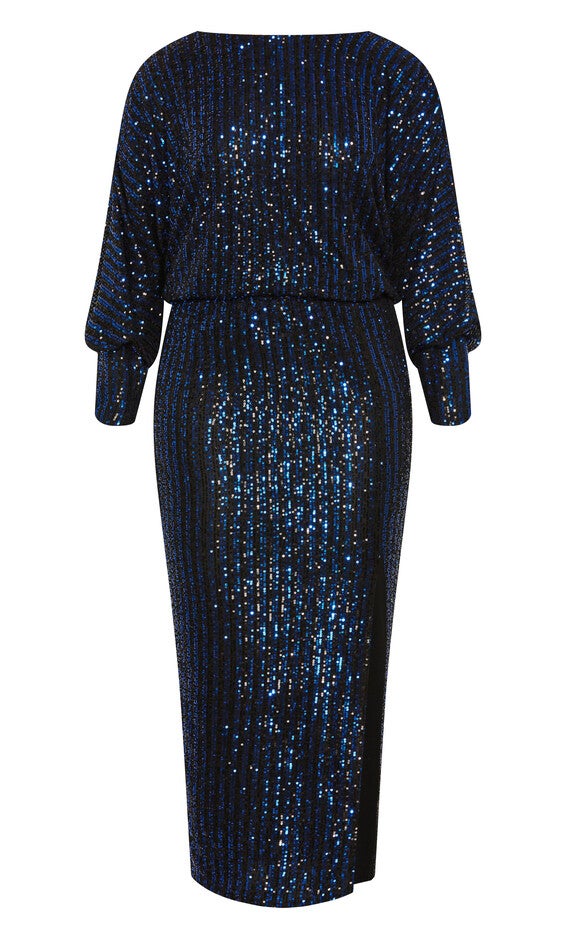 Tilly Sequin Dress - cobalt, COBALT, alternate image number 4
