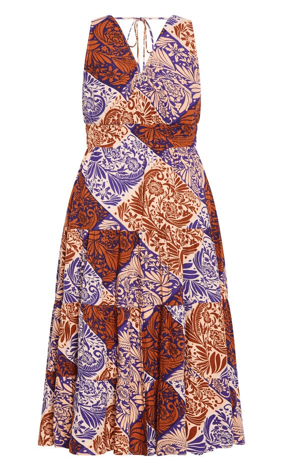 Amara Print Maxi Dress - navy, NAXOS, alternate image number 4