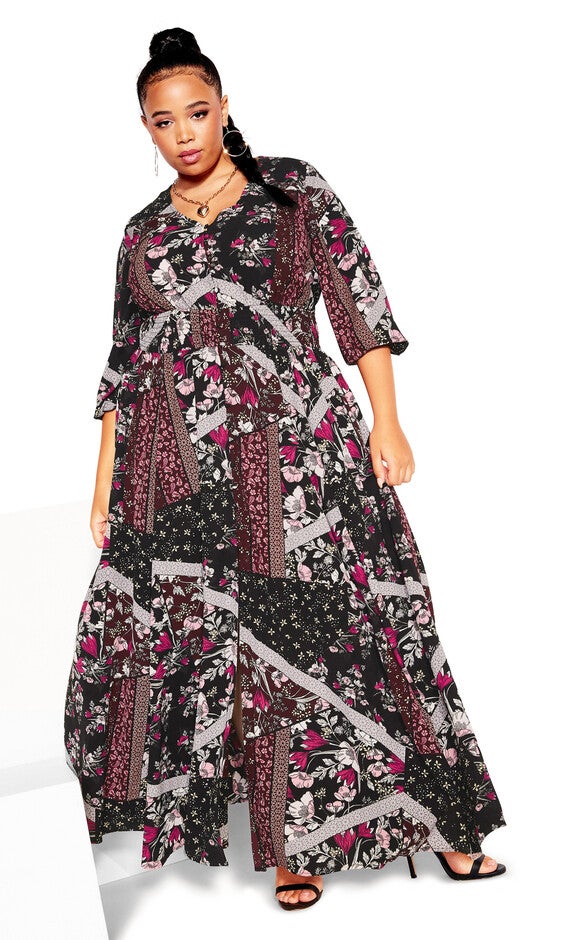 Piper Maxi Dress - black, PERFECT BLOOM PATCH, alternate image number null