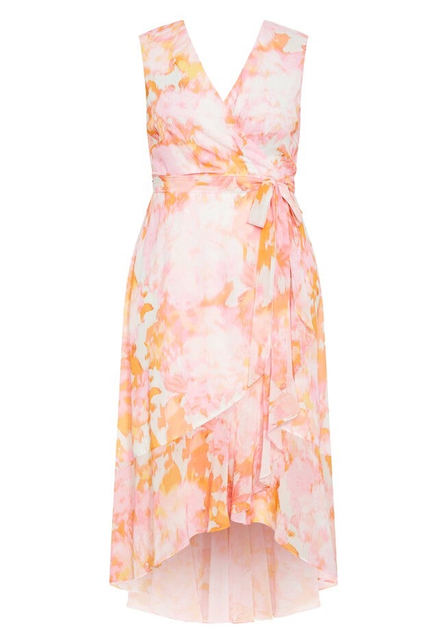 Aliya Print Maxi Dress - sunset rose, YELLOW, alternate image number 3