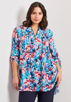 Roll Tab Zip Front Tunic