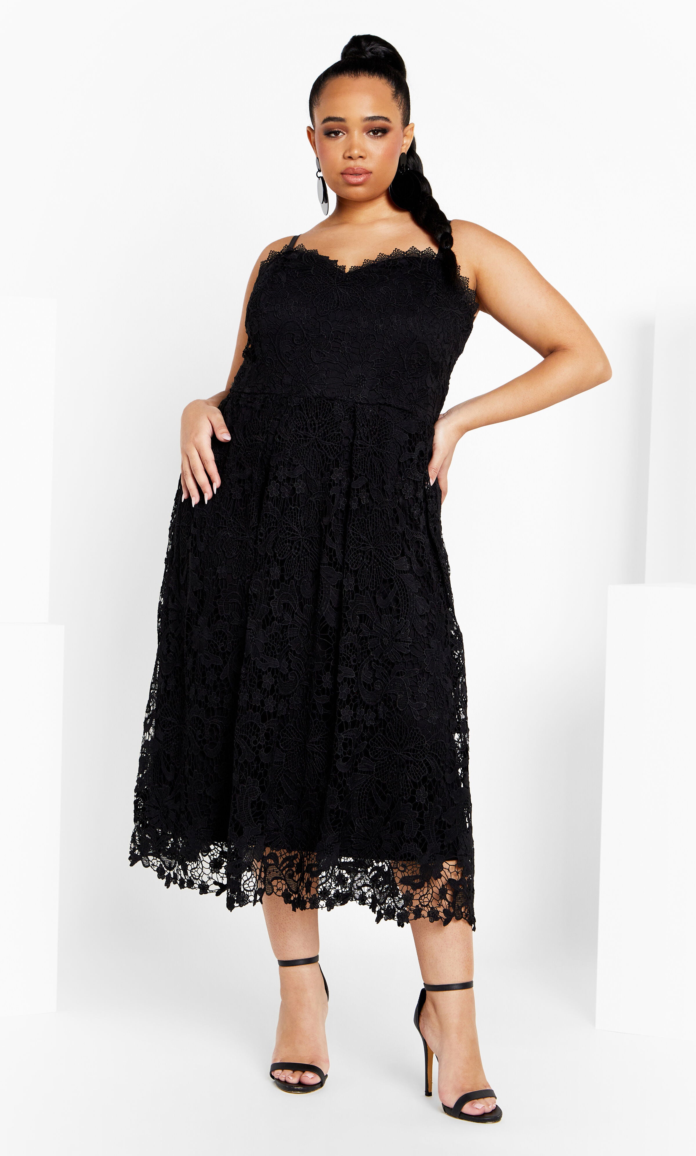 Scarlet Lace Dress - black, BLACK, alternate image number 1