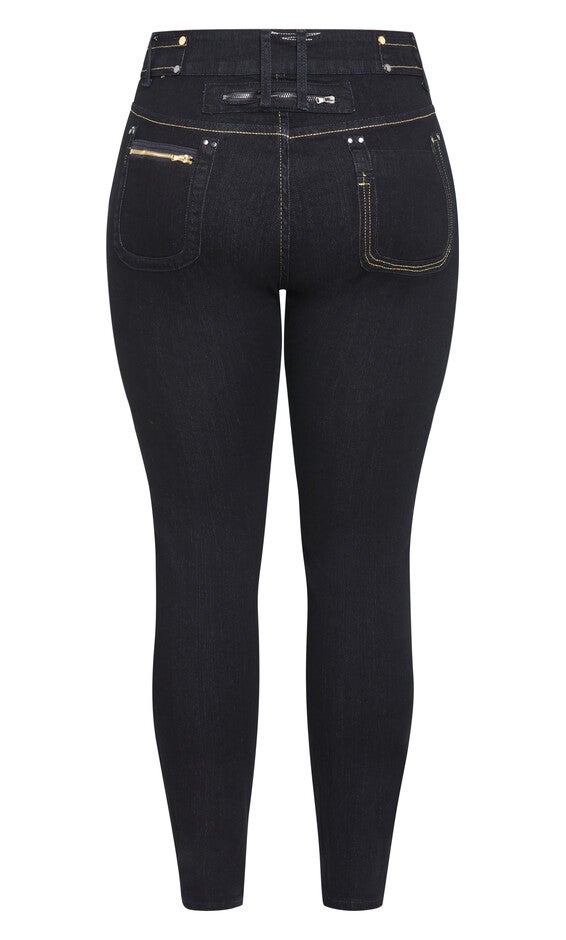 Harley Zip Me Skinny Jean - indigo, INDIGO, alternate image number null