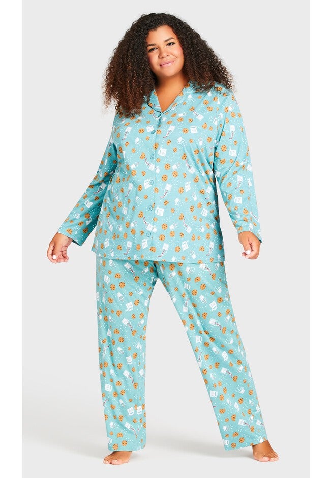 Button Through Sleep Top, COOKIE PRINT, hi-res image number null