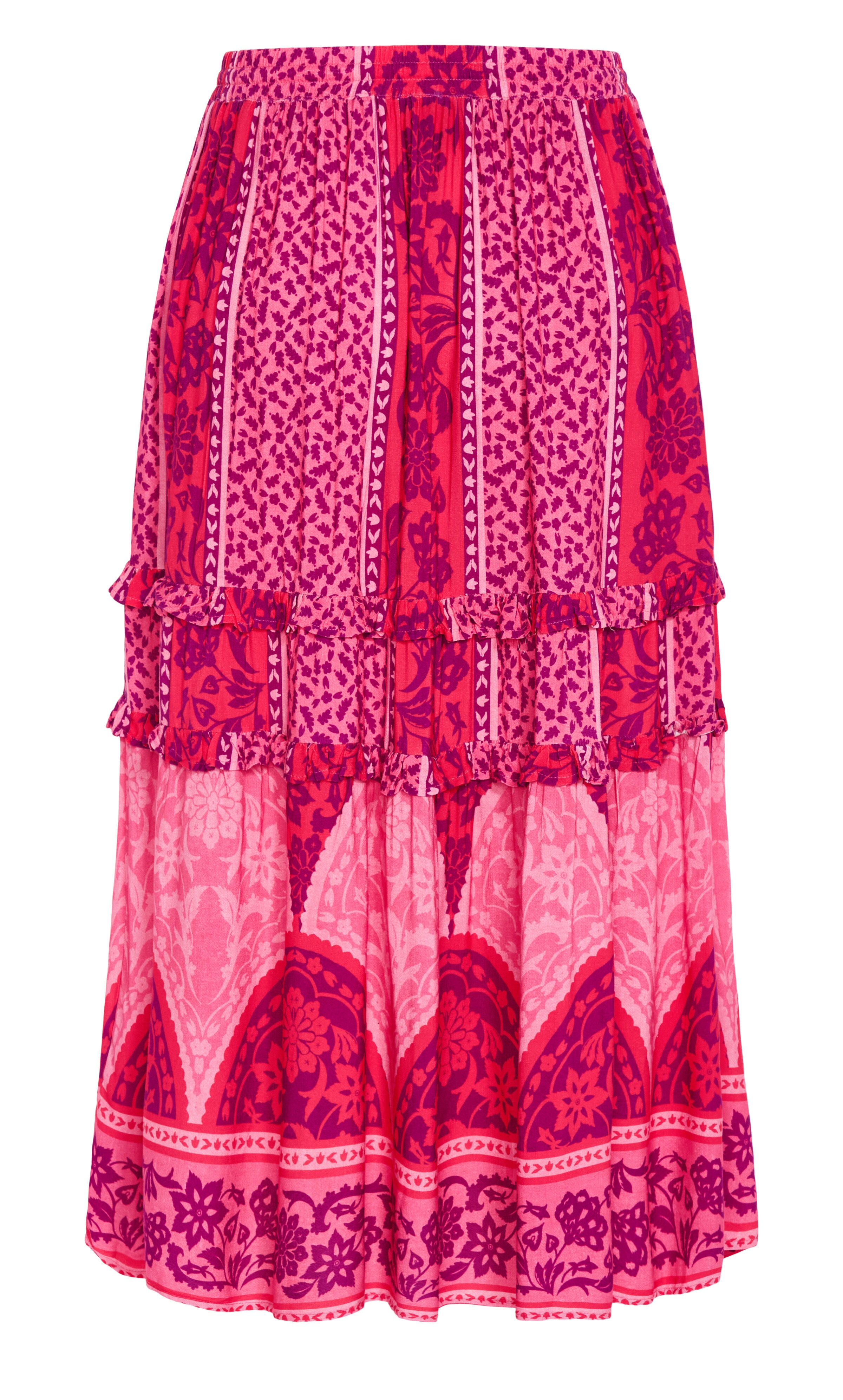Samara Print Skirt - berry, PINK, alternate image number 4