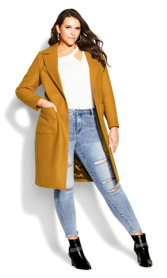 Abigail Coat - caramel, BROWN, alternate image number null