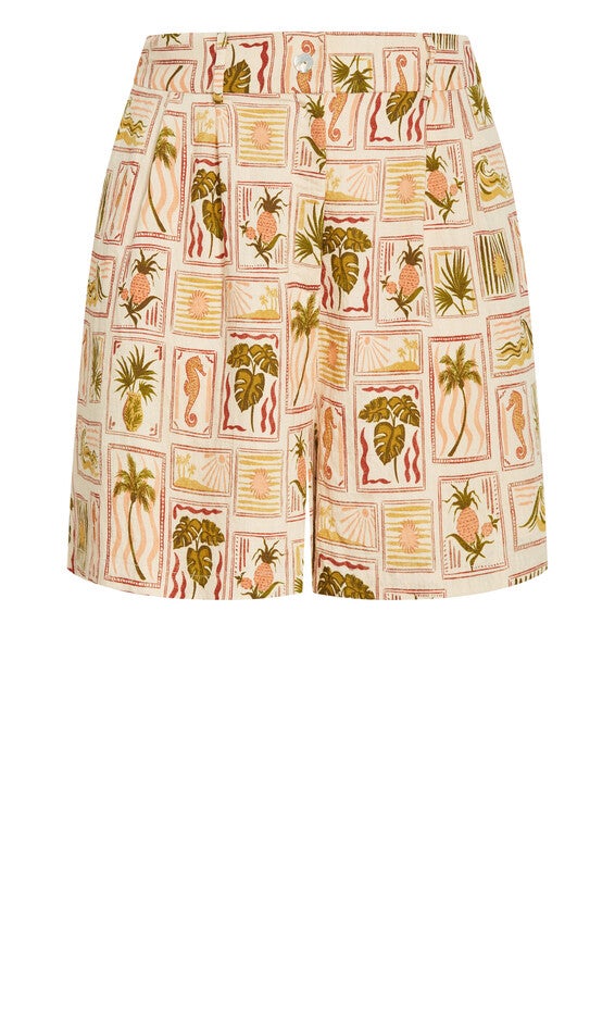 Bella Print Short - print, PINK, alternate image number 4
