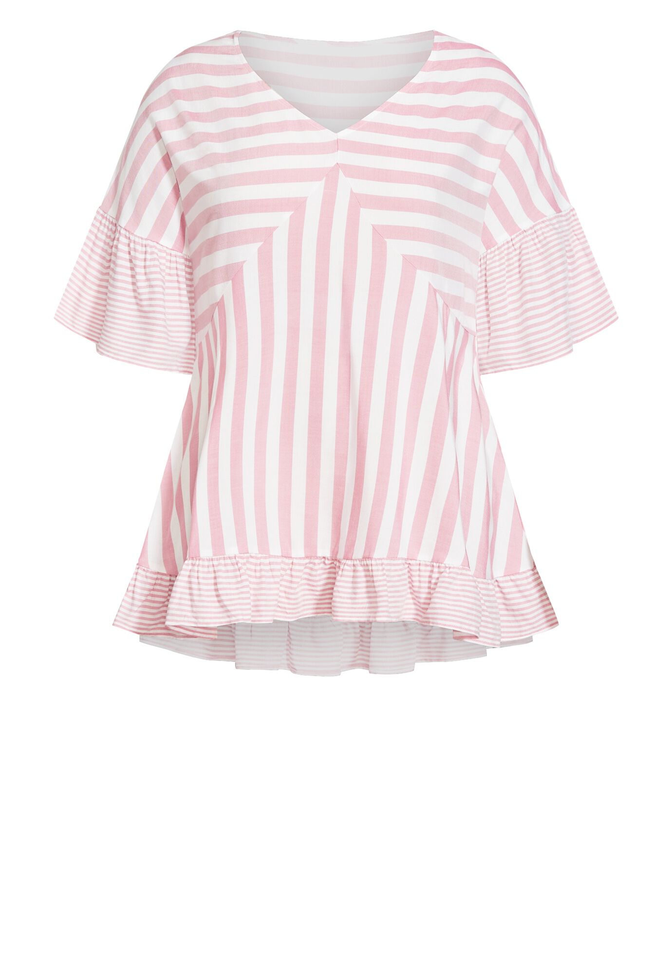Hattie Stripe Tunic, CHERRY, alternate image number 3