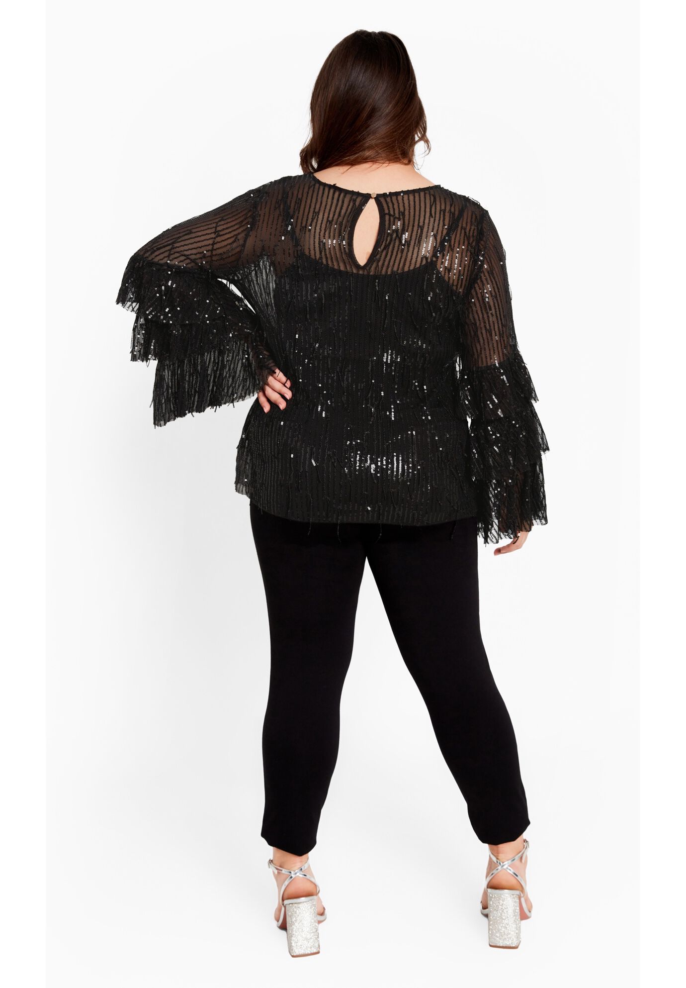 Nouveau Nights Top, BLACK, alternate image number 3