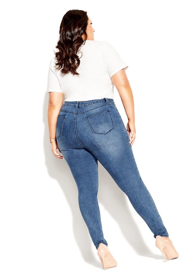 Harley Strut It Out Jean - light wash, BLUE, on-hover image number 1