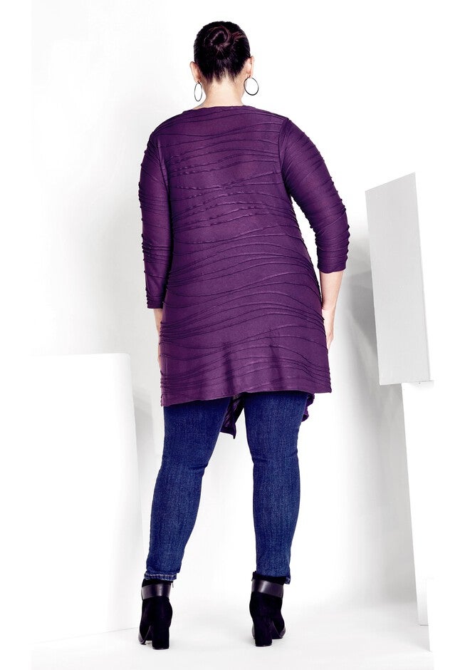 Finley Textured Top, PLUM, on-hover image number null