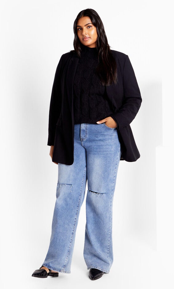 Iris Cable Sweater - black, BLACK, alternate image number null