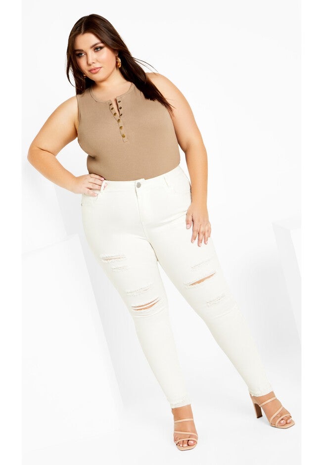 Asha Wild Rose Jean - ivory, WHITE, on-hover image number null
