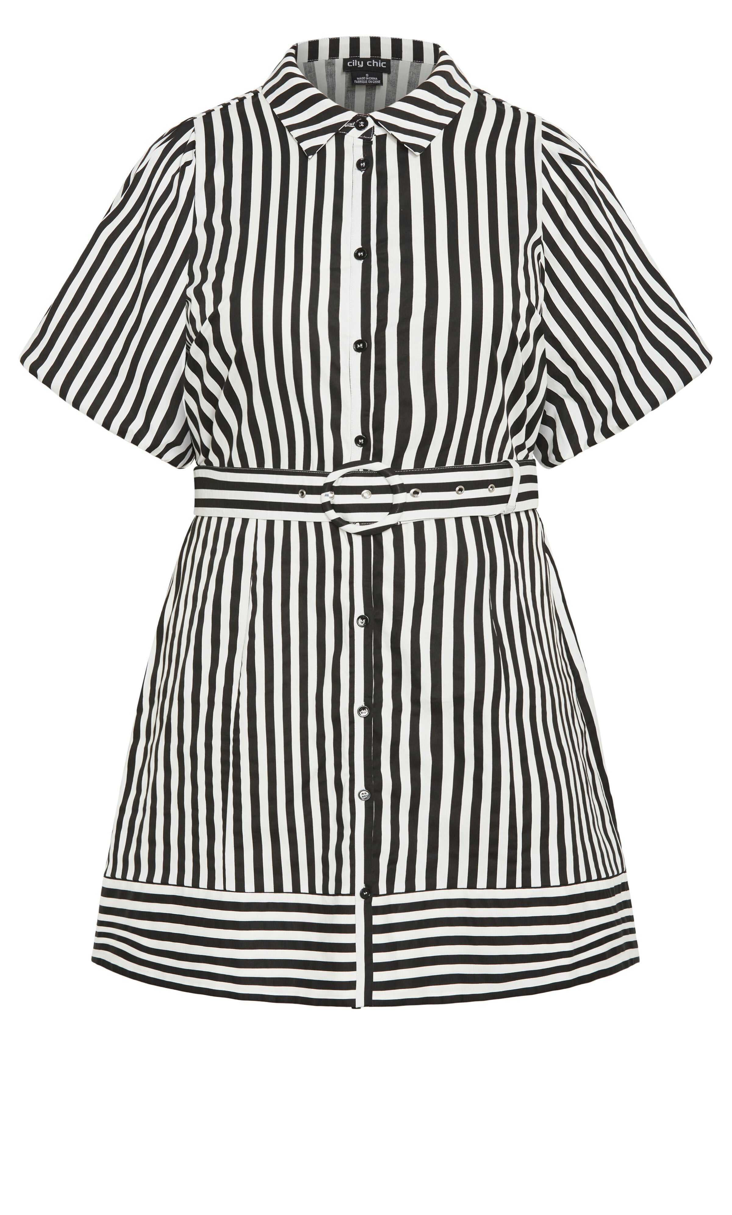 Stripe May Dress - black, BLACK, alternate image number 3
