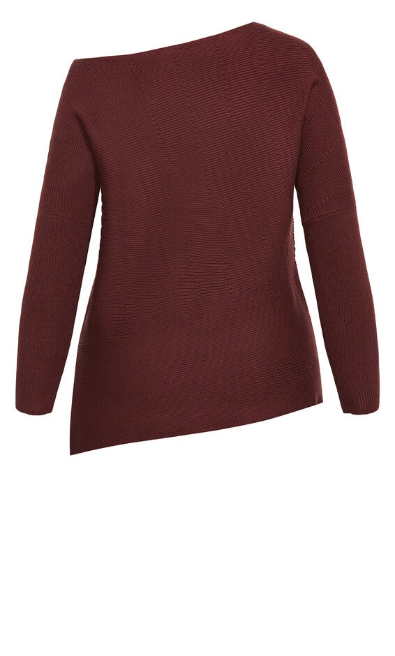 Lean In Sweater - bordeaux, RED, alternate image number null