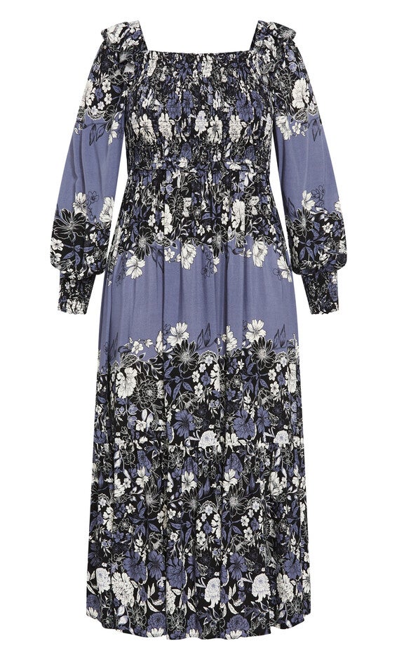Sadie Placement Dress - blue, BLUE, alternate image number 4