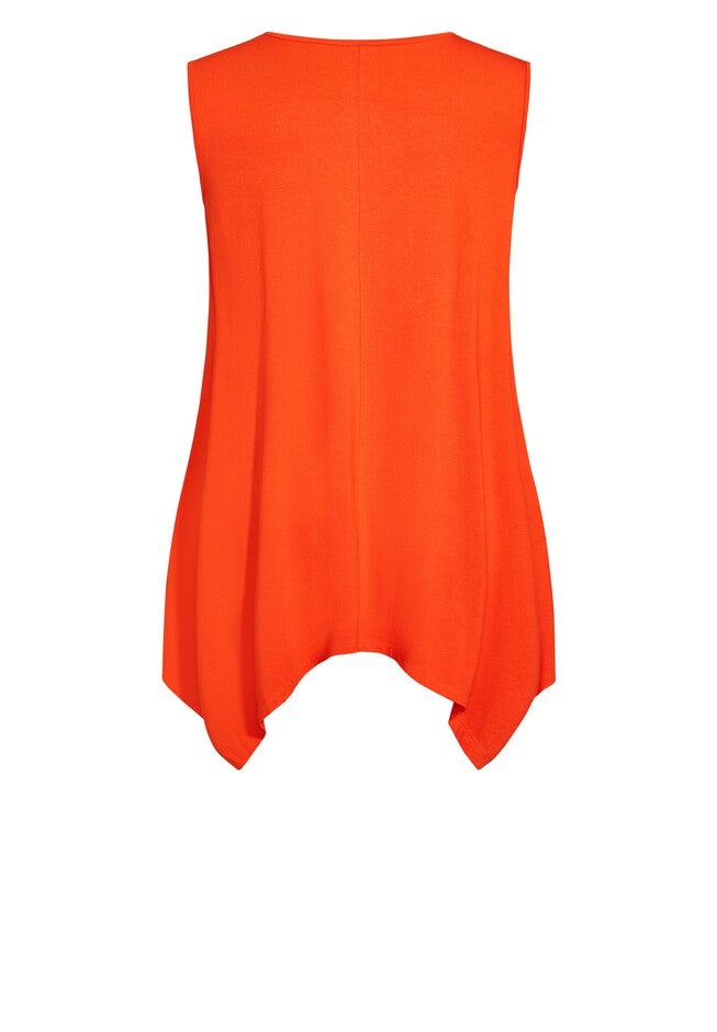 V Neck Swing Tank, ORANGE, alternate image number null