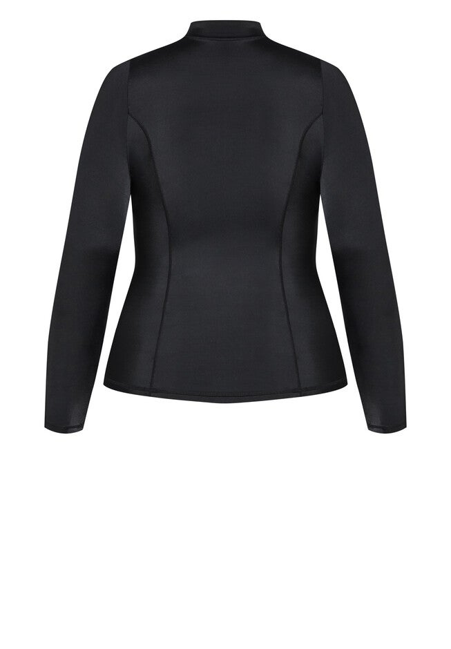Cancun Long Sleeve Sun Top - black, BLACK, alternate image number null