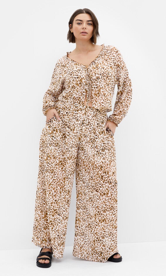 Corina Top - leopard, BROWN, alternate image number 1