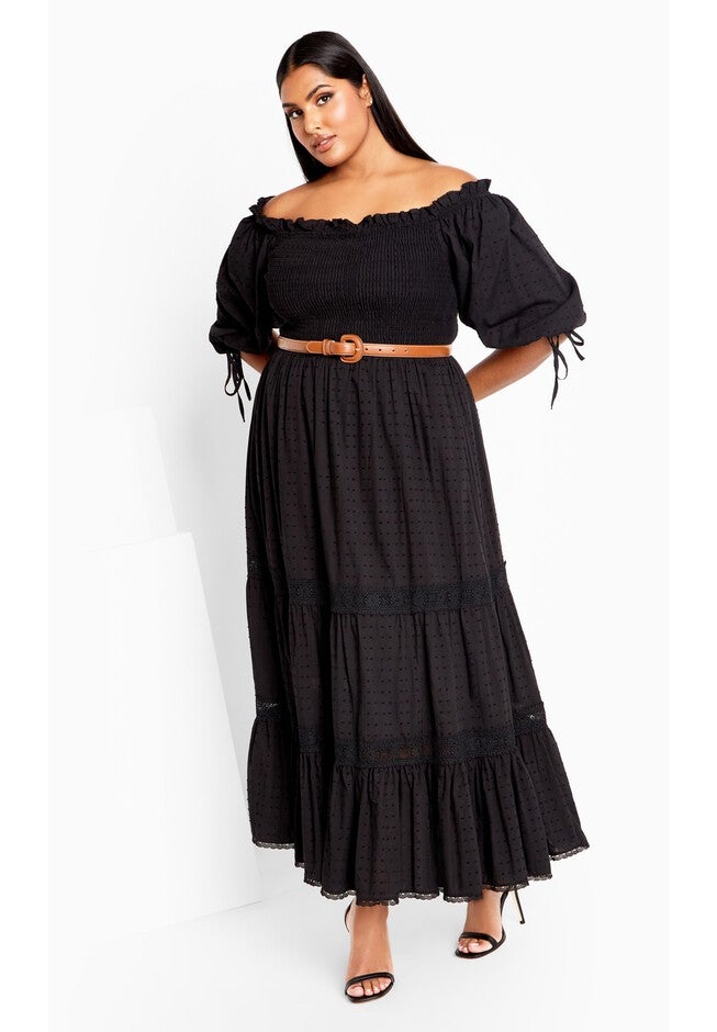 Love Shirred Dress - black, BLACK, hi-res image number null