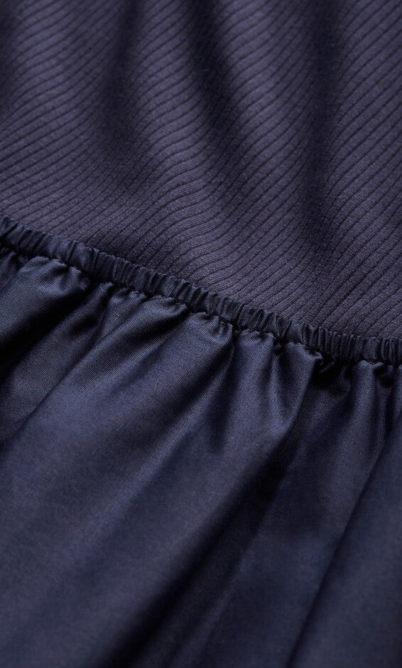 Chelsea Mixed Media Dress - navy, NAVY, alternate image number 6