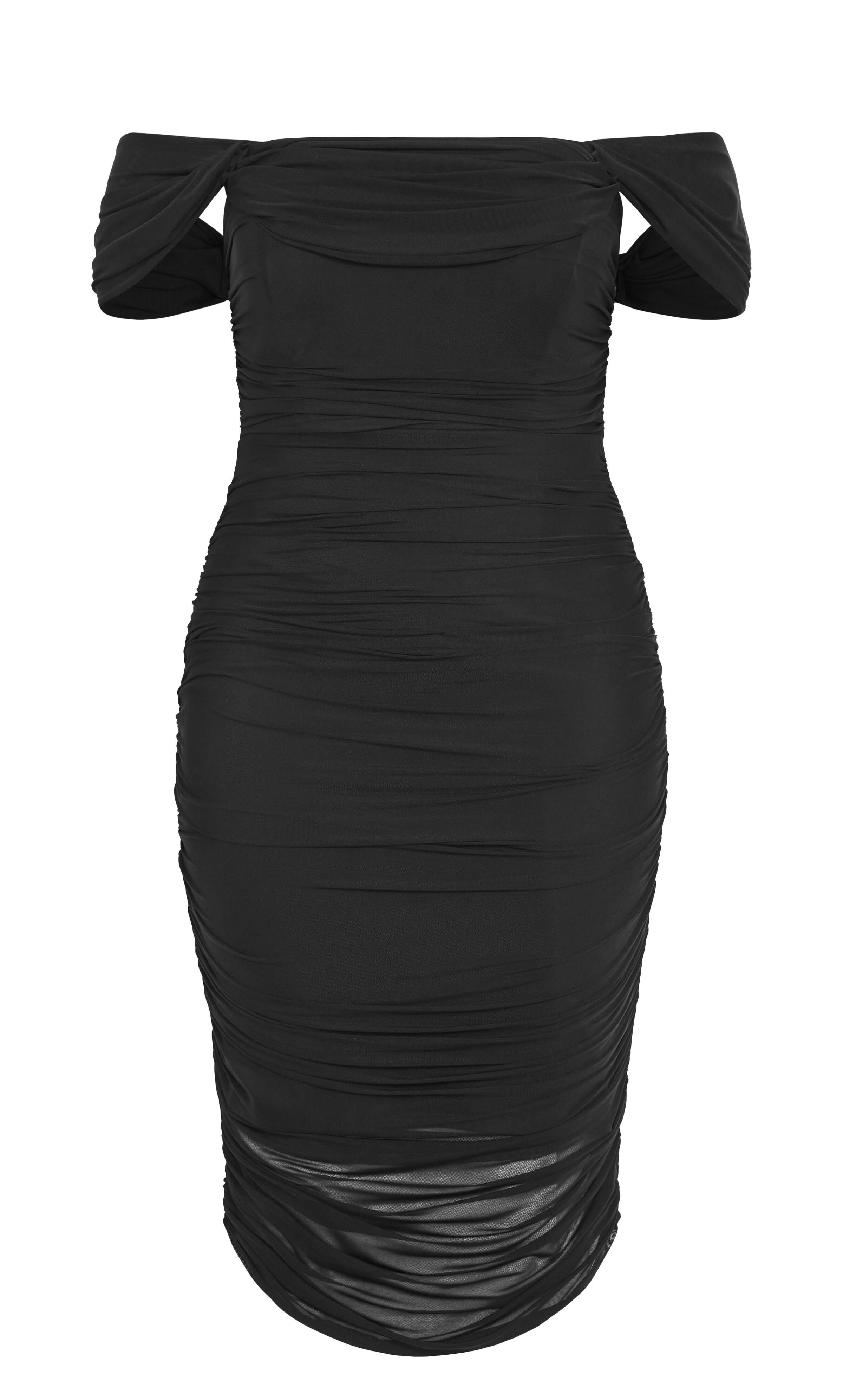 Jazmin Ruched Dress - black, BLACK, alternate image number 3