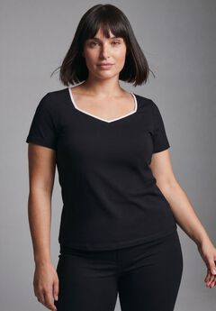 Audrey Contrast Sweetheart Top