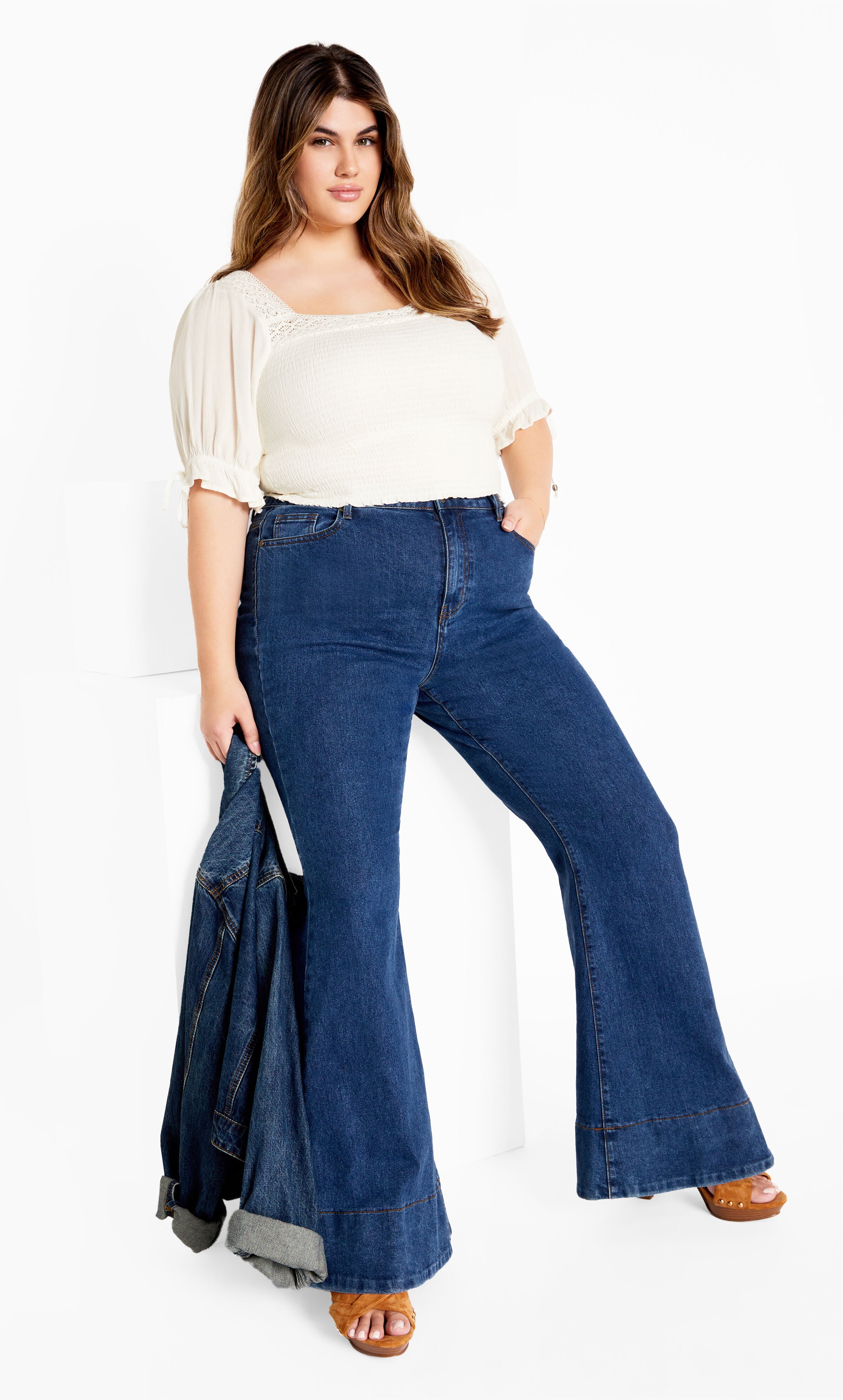 Aurora Plain Top - ivory, BEIGE, alternate image number 2