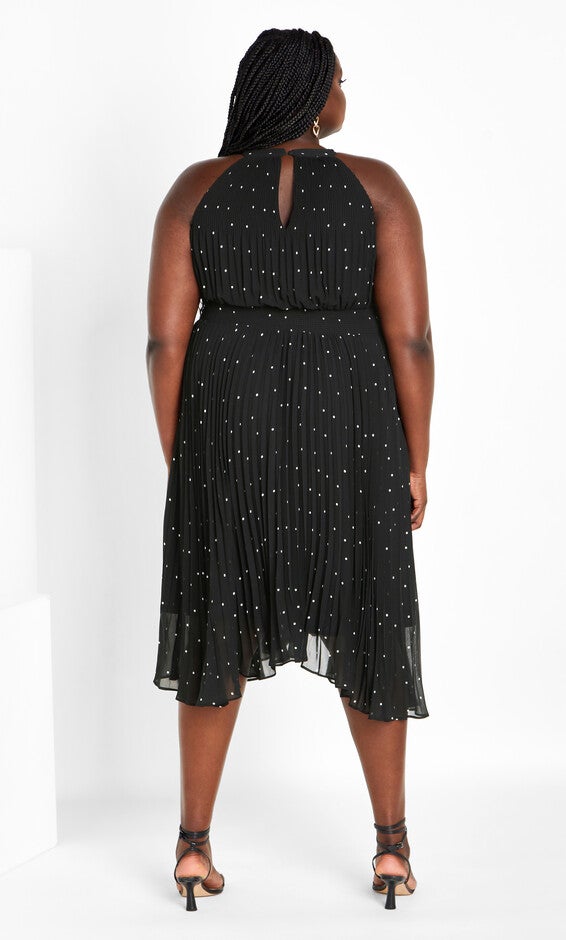 Miriam Print Dress - black, BLACK, alternate image number 3