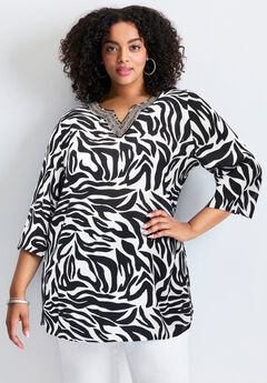 Beaded Embellishment Tunic