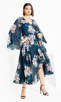 Jade Blossom Maxi Dress - jade