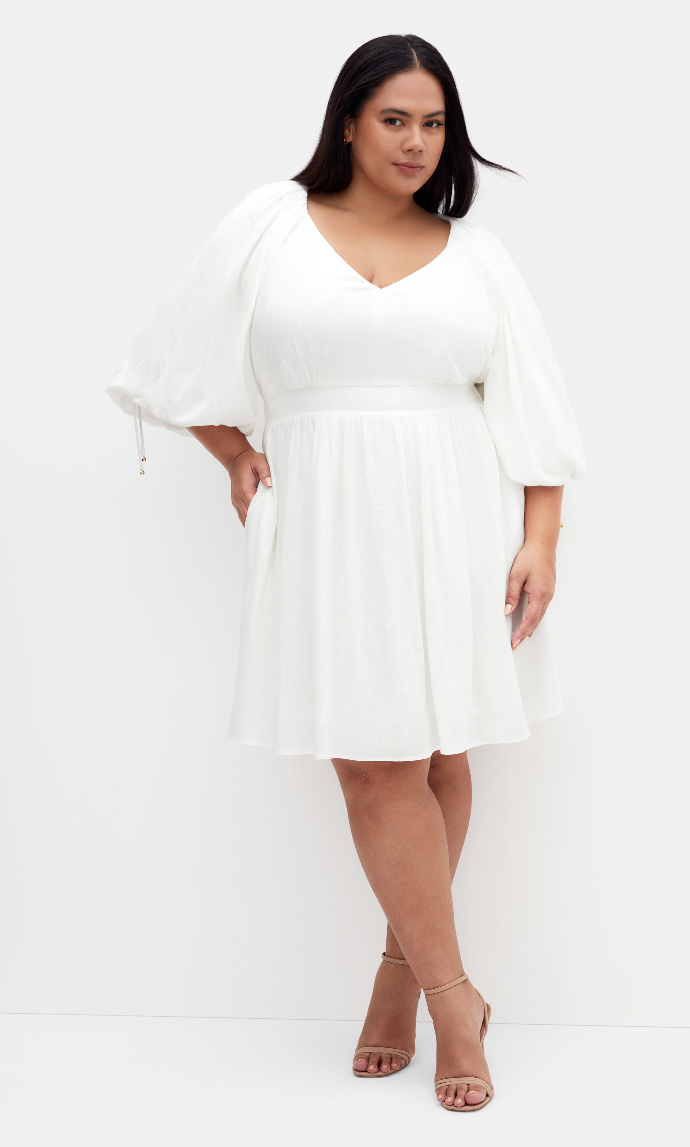 Scarlette Dress - ivory, WHITE, hi-res image number 0