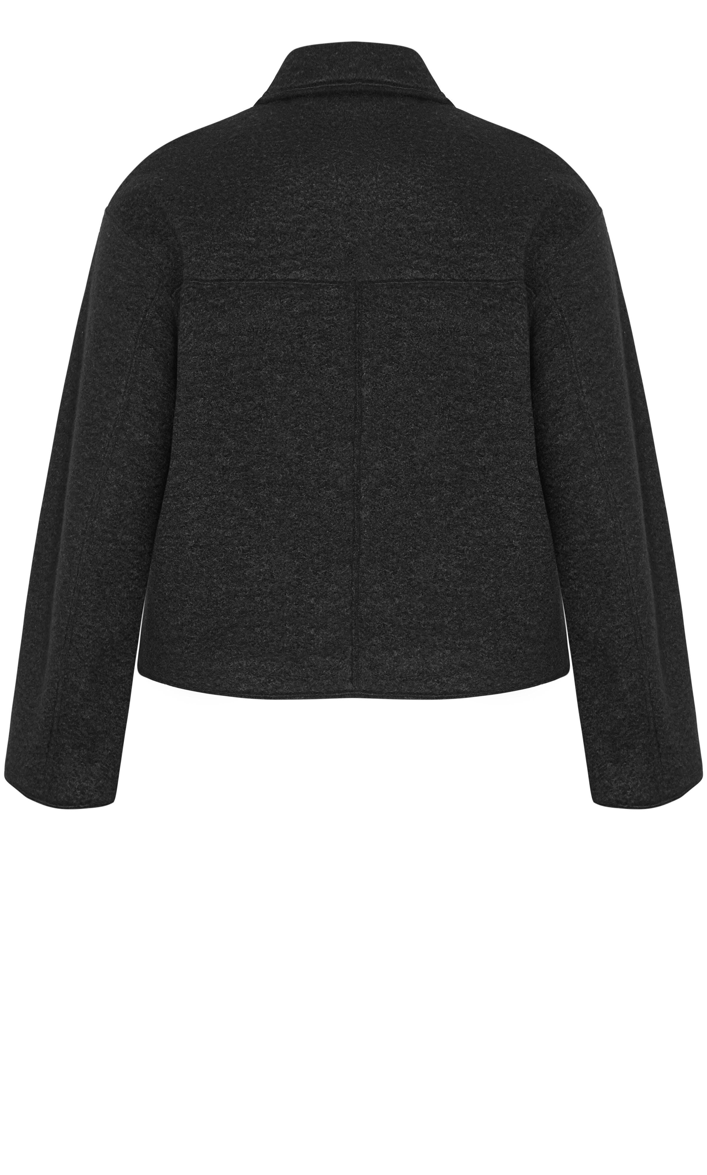 Boucle Zip Front Jacket - black, BLACK, alternate image number 5