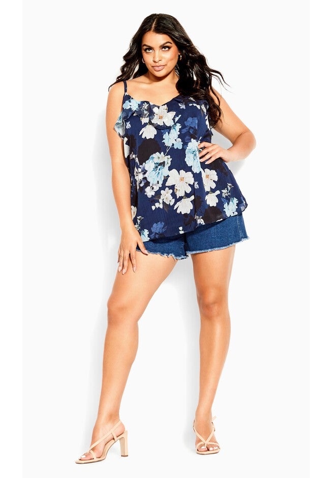 Shy Orchid Top - navy, BLUE, alternate image number 2