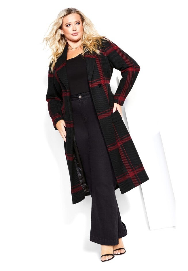 Checkmate Coat - ruby, RED, on-hover image number null